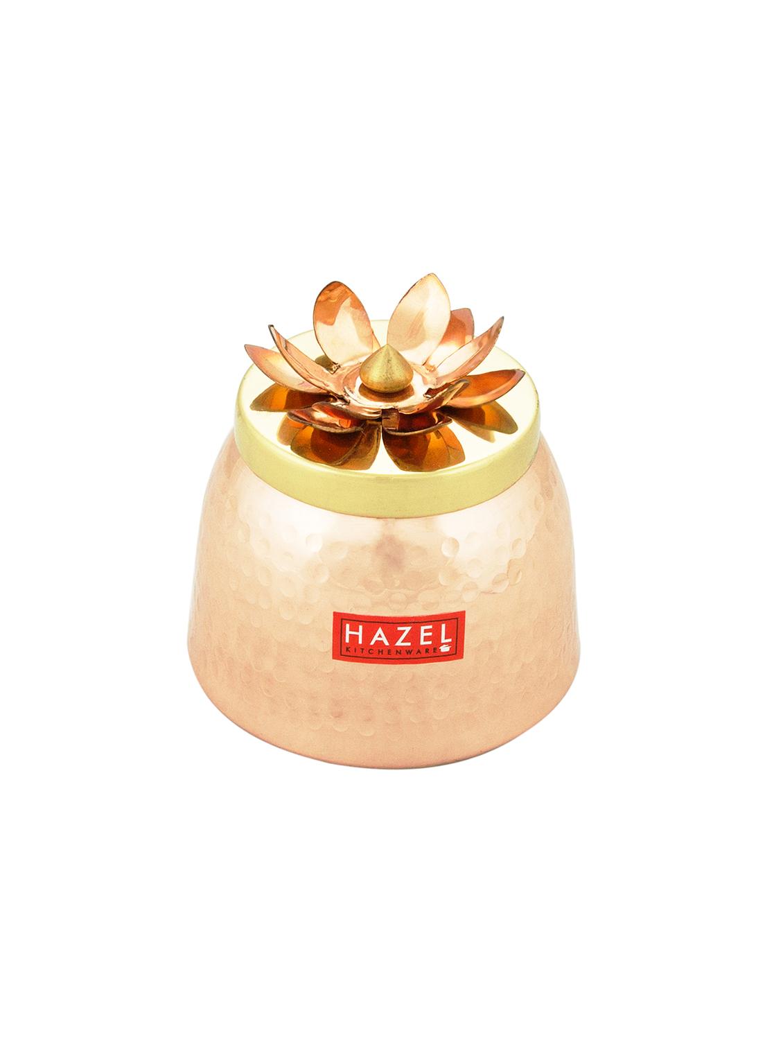 copper finish container oil ghee pot - 16537750 - Zoom Image - 1