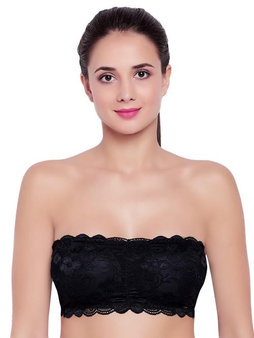 floral laced tube bra - 16537785 - Standard Image - 1