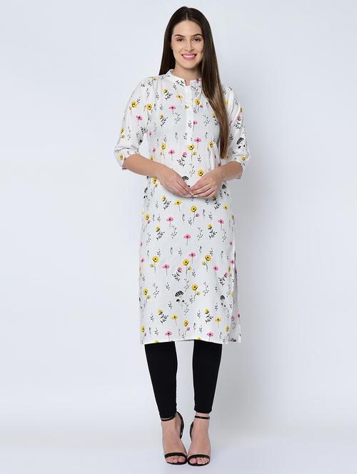 printed straight kurta - 16537853 - Very Small Image - 1