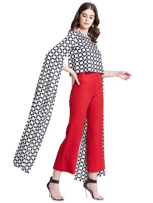 exaggerated sleeved boat neck top - 16538111 - Standard Image - 2