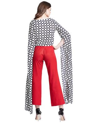exaggerated sleeved boat neck top - 16538111 - Standard Image - 3