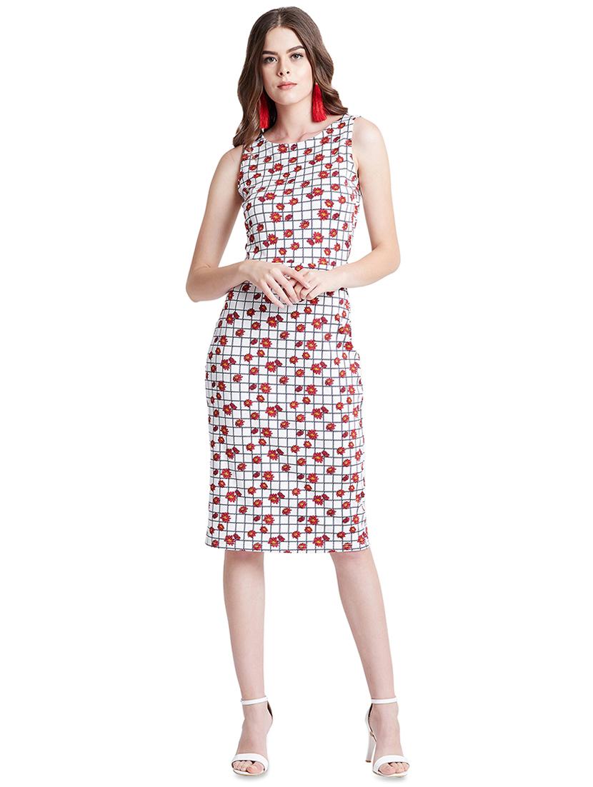 boat neck floral sheath dress - 16538120 - Zoom Image - 1