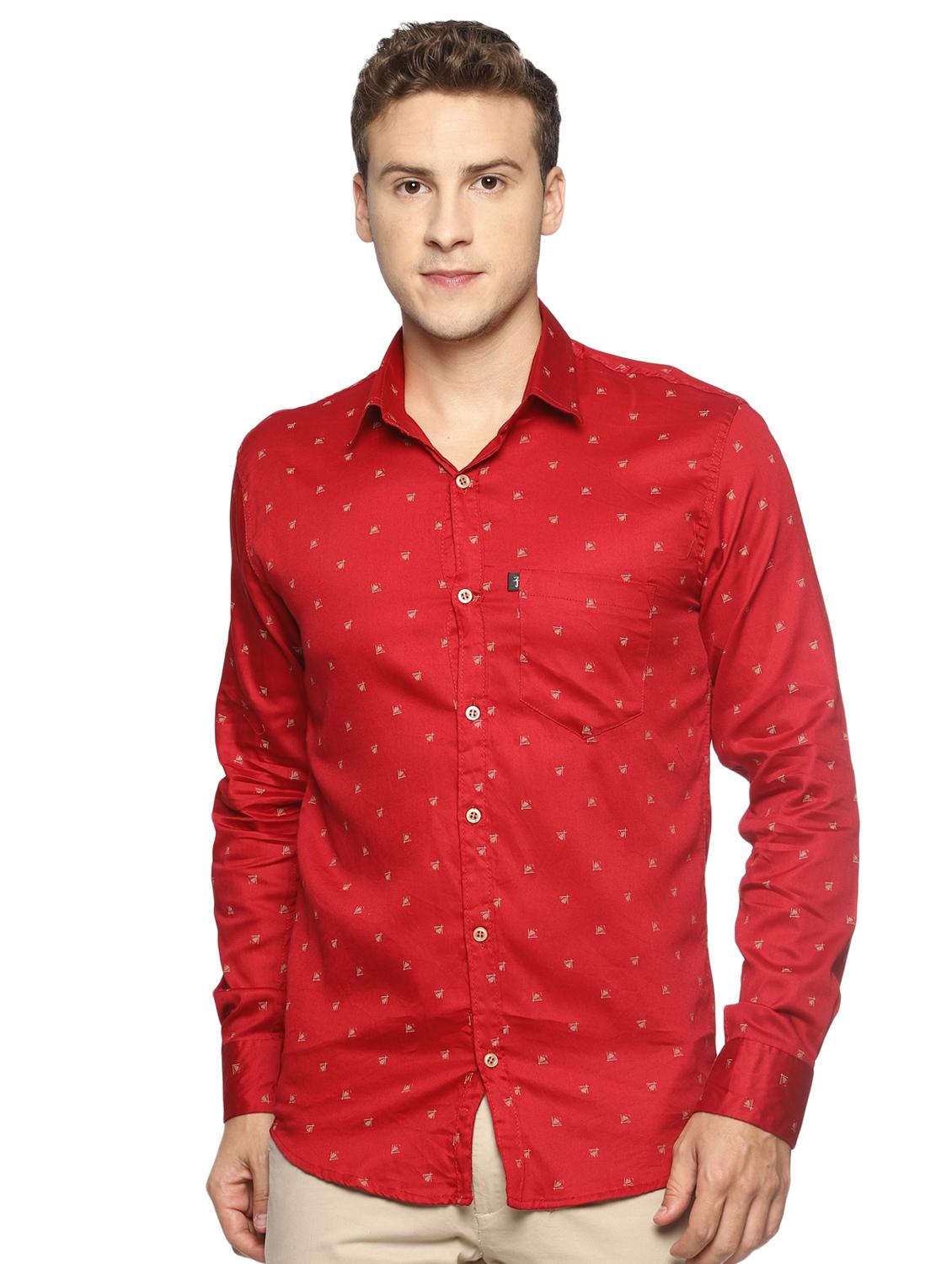 red printed casual shirt - 16538260 - Zoom Image - 1