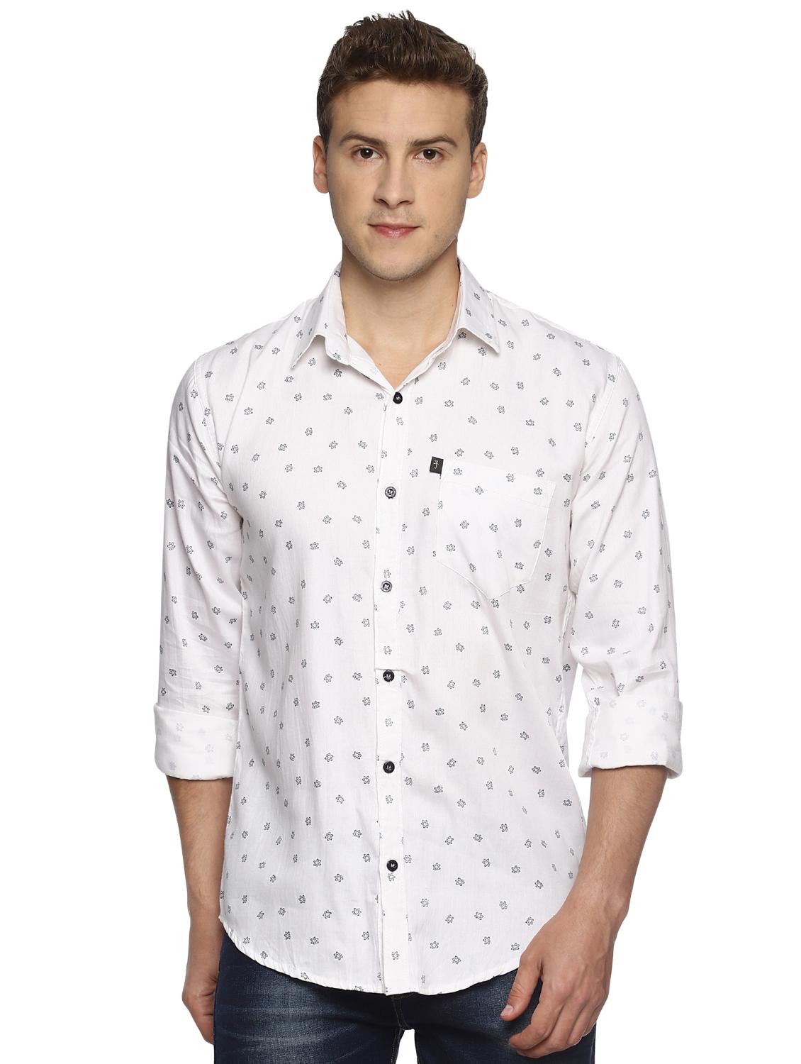 white printed casual shirt - 16538264 - Zoom Image - 1