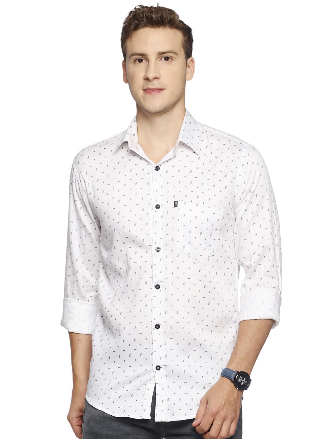 white printed casual shirt - 16538270 - Zoom Image - 1