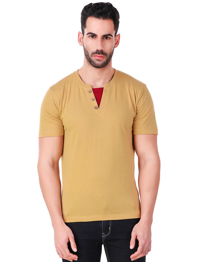 beige cut & sew t-shirt - 16538443 - Zoom Image - 1