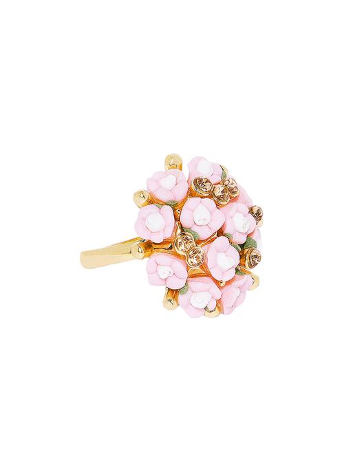 pink gold plated hand ring - 16538619 - Standard Image - 1