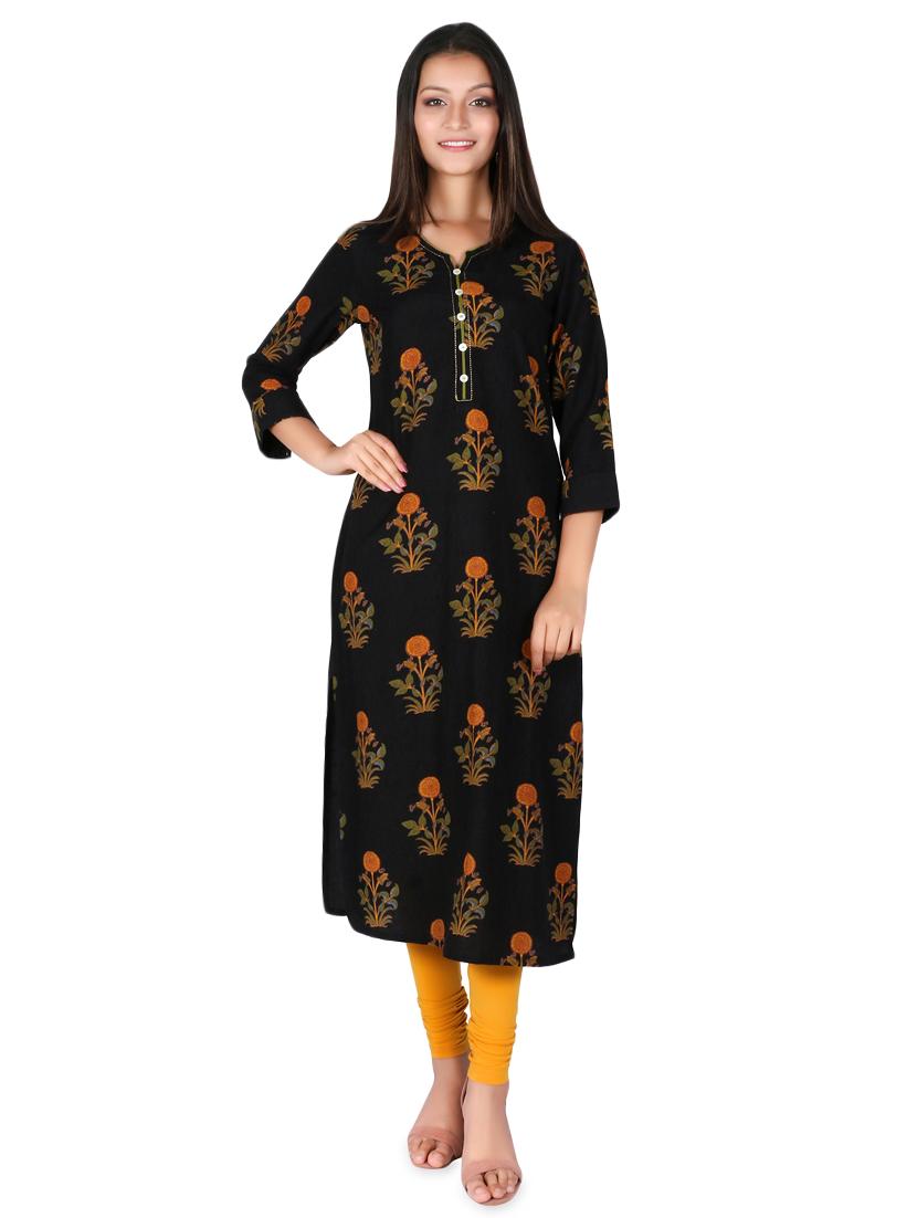floral printed straight kurta - 16538650 - Zoom Image - 1