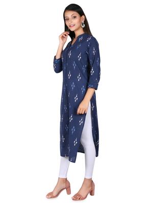 printed straight kurta - 16538656 - Standard Image - 2