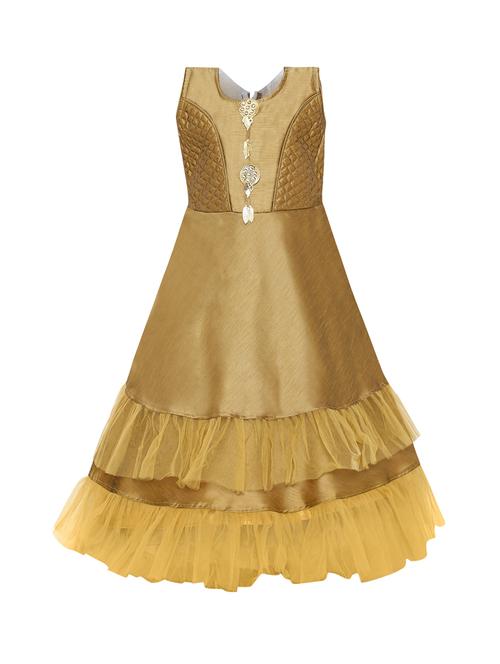 gold silk blend twin sets & jump suit - 16539144 - Standard Image - 1