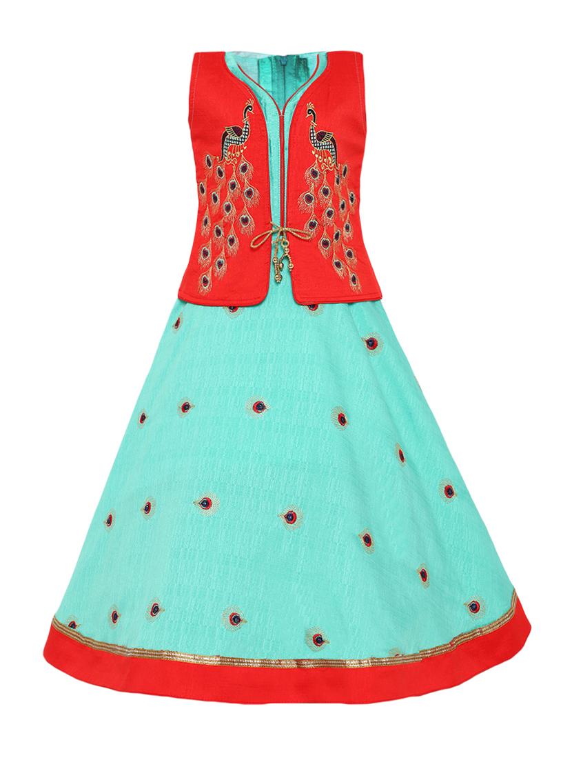red silk blend frock - 16539153 - Zoom Image - 1