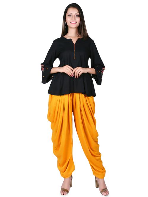 solid dhoti salwar - 16539488 - Very Small Image - 1