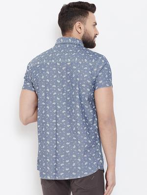 grey denim casual shirt - 16539715 - Standard Image - 3