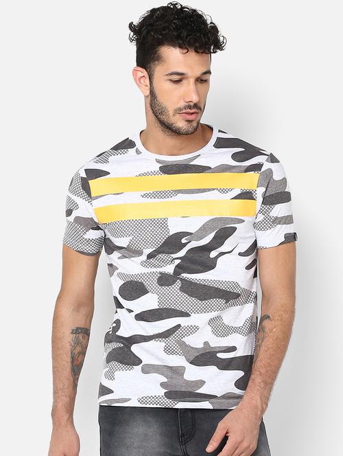 white camouflage print t-shirt - 16539815 - Standard Image - 1