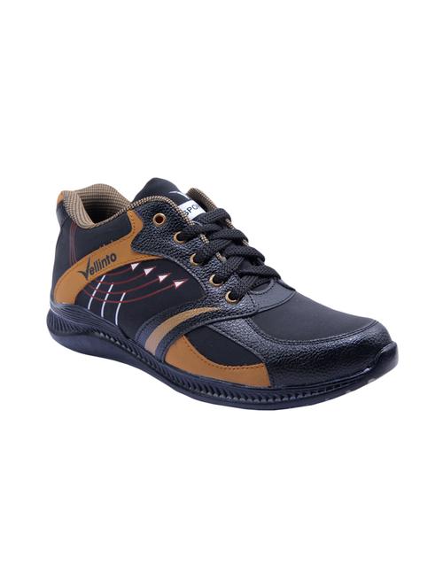 vellinto black leatherette lace up shoes - 16539941 - Standard Image - 1