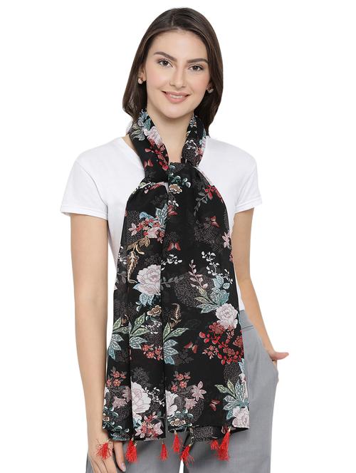 black polyester scarf - 16540537 - Very Small Image - 1