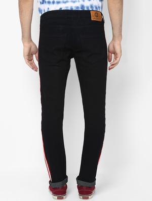 black solid side tape jeans - 16541798 - Standard Image - 3