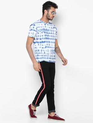 black solid side tape jeans - 16541798 - Standard Image - 4