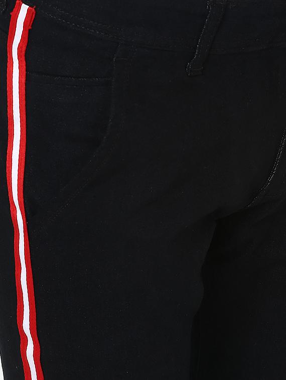 black solid side tape jeans - 16541798 - Zoom Image - 5