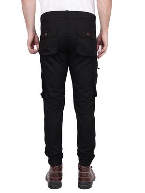 black solid cargo trouser - 16542028 - Standard Image - 3