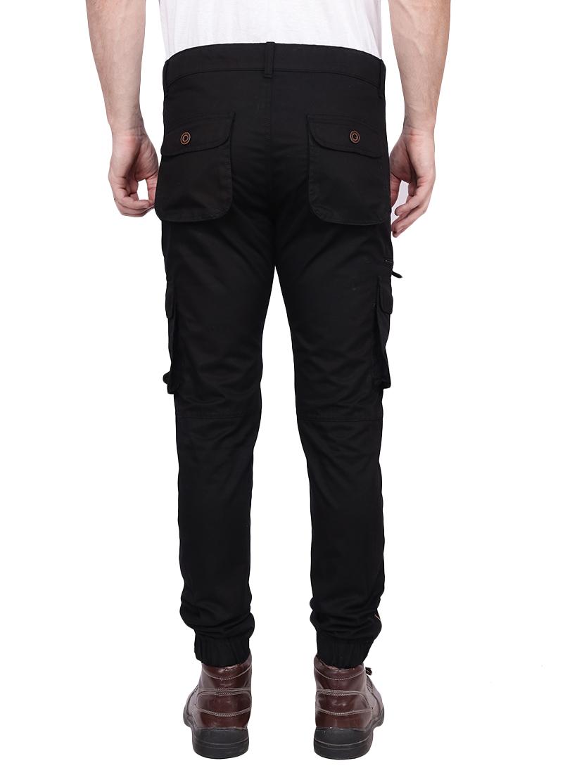 black solid cargo trouser - 16542028 - Zoom Image - 3
