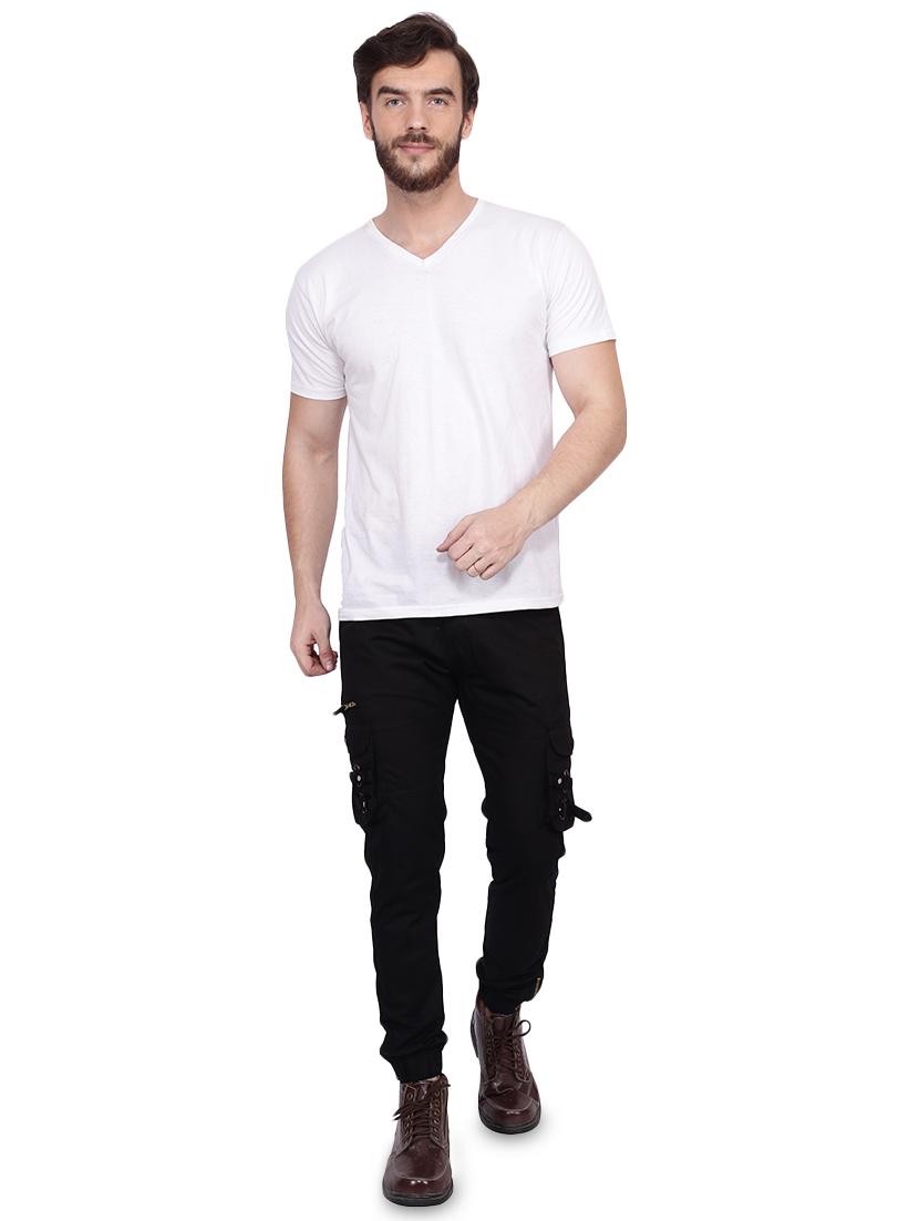 black solid cargo trouser - 16542028 - Zoom Image - 4