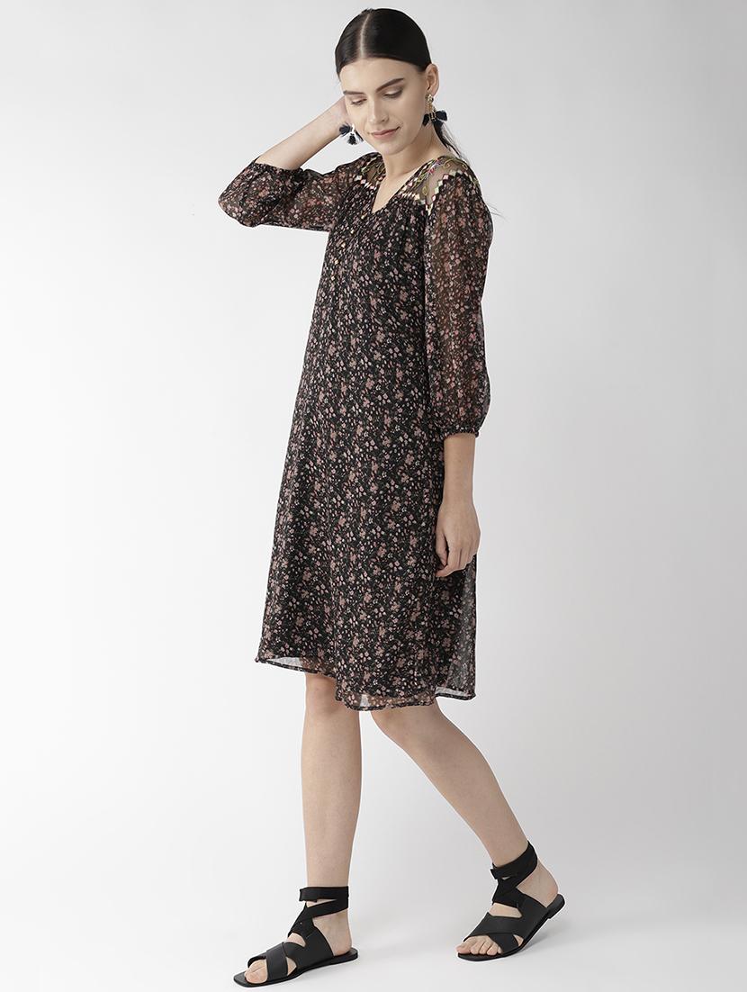 v- neck embellished shift dress - 16542515 - Zoom Image - 2