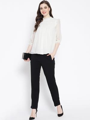 frill detail dobby top - 16542528 - Standard Image - 5