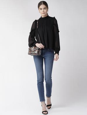 smocked detail bishop sleeved top - 16542546 - Standard Image - 4