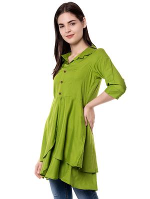 shirt collar layered tunic - 16542558 - Standard Image - 2