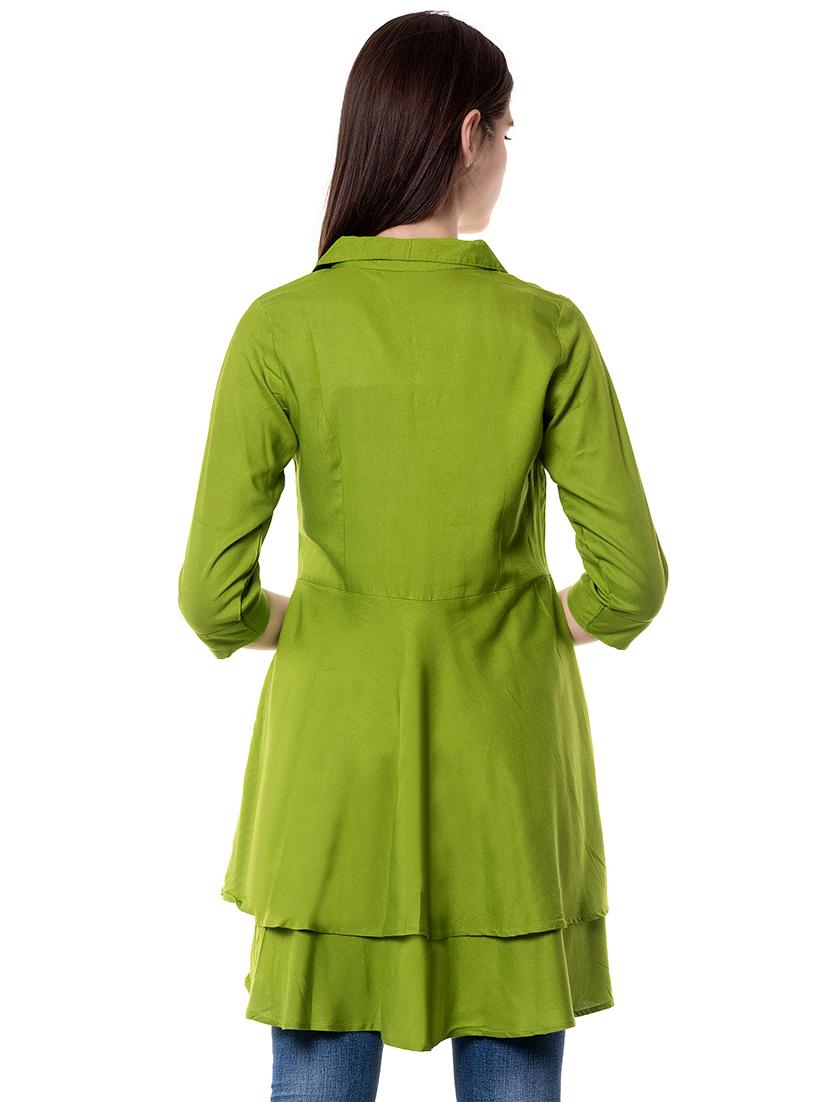 shirt collar layered tunic - 16542558 - Zoom Image - 3