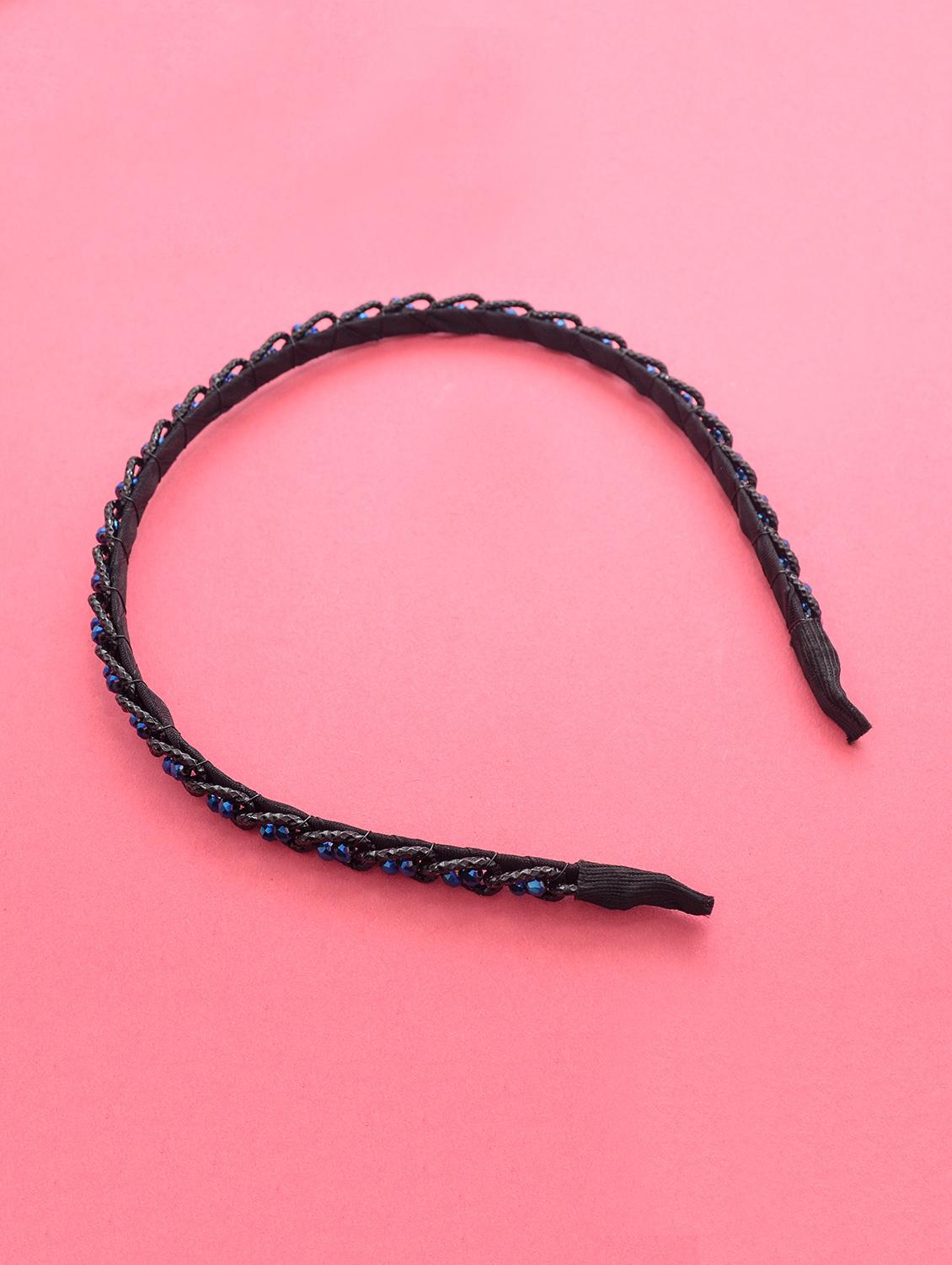 jewelz black metal hairband with multi blue plastic crystals - 16542636 - Zoom Image - 1