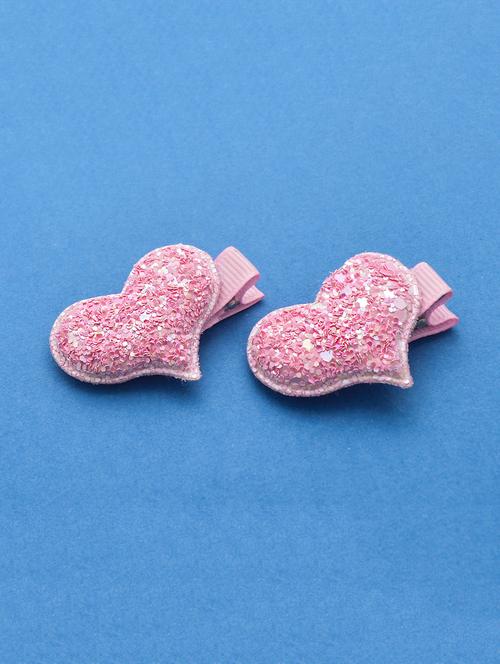 jewelz pair of light pink heart shaped clips for your little ones - 16542675 - Standard Image - 1