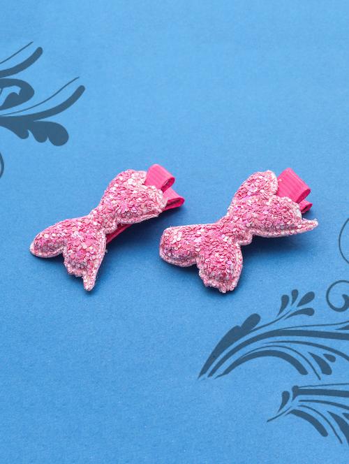jewelz pair of dark pink coloured butterful shaped clips for girls - 16542690 - Standard Image - 1