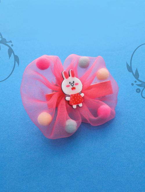 jewelz bunny and net design hair clip with multi colour pompom balls for kids - 16542700 - Standard Image - 1