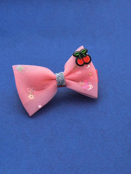 jewelz cherry and bow shaped hair clip with multi shiny stars for kids - 16542715 - Standard Image - 1