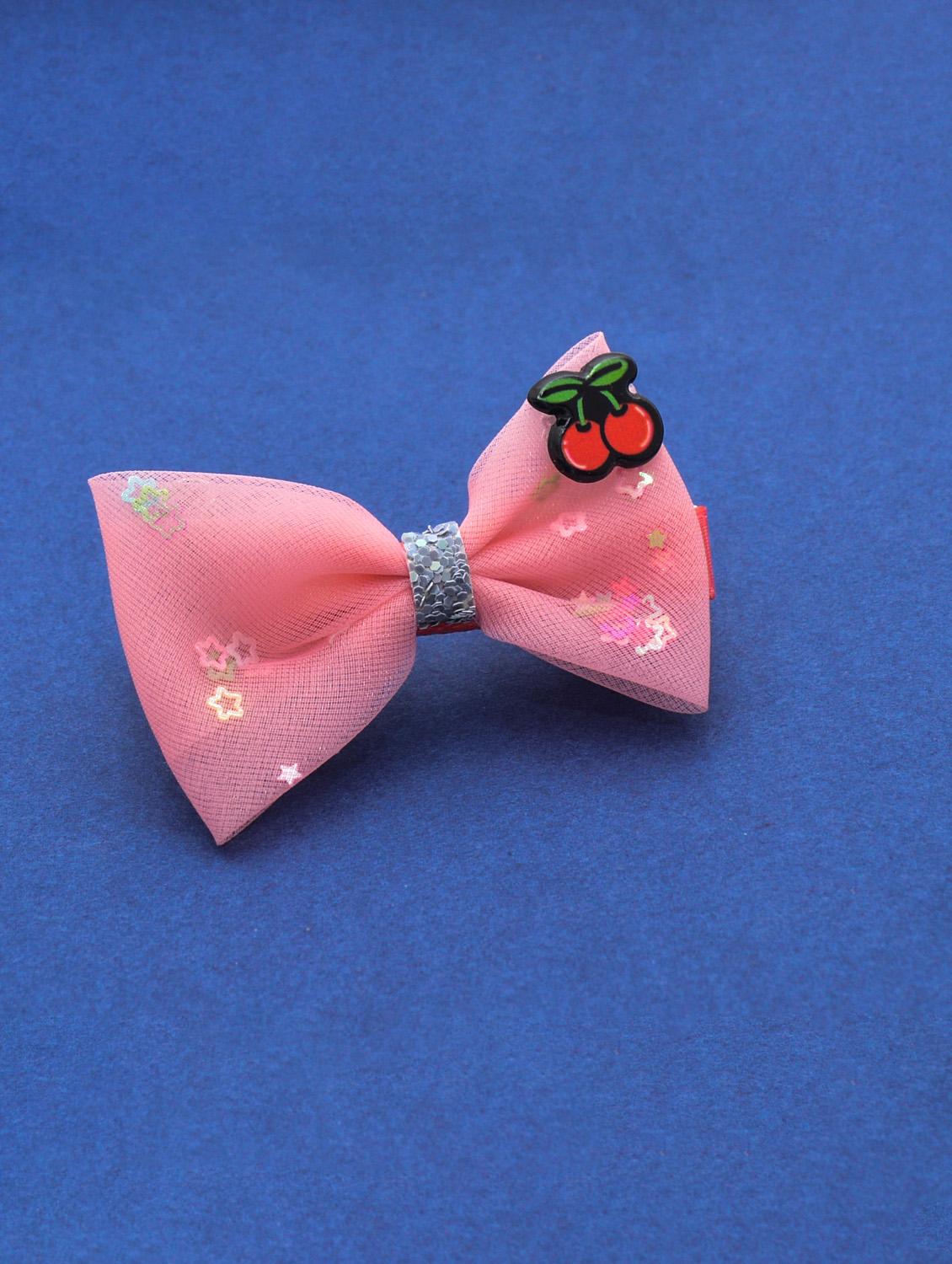 jewelz cherry and bow shaped hair clip with multi shiny stars for kids - 16542715 - Zoom Image - 1