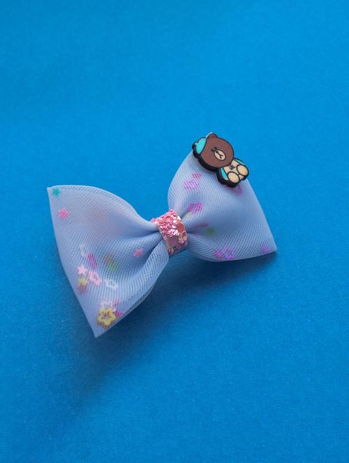 jewelz teddy bear and bow shaped hair clip with multi shiny stars for kids - 16542717 - Standard Image - 1