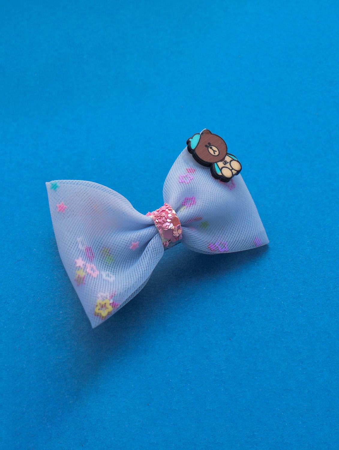 jewelz teddy bear and bow shaped hair clip with multi shiny stars for kids - 16542717 - Zoom Image - 1
