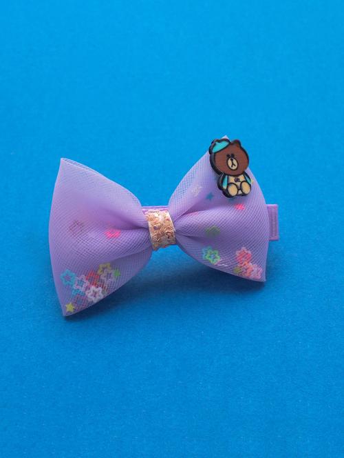 jewelz teddy bear and bow shaped hair clip with multi shiny stars for kids - 16542720 - Standard Image - 1