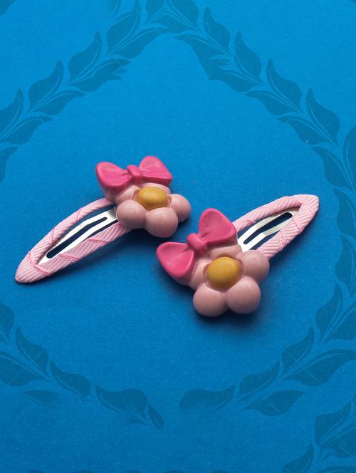 jewelz pair of bow and flower design hair clips for kids - 16542734 - Standard Image - 1