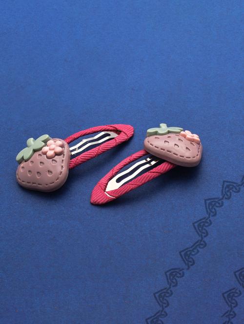 jewelz pair of straberry and flower design hair clips for kids - 16542742 - Standard Image - 1
