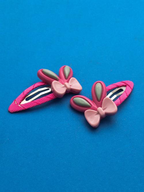 jewelz pair of bunny ear with bow shaped hair clips for girls - 16542749 - Standard Image - 1