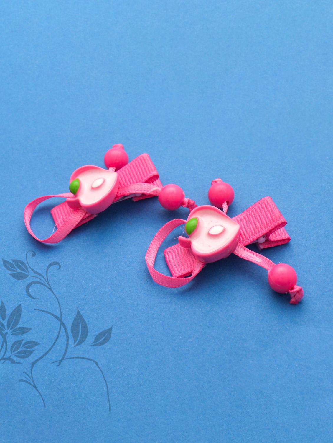 jewelz pair of apple shaped hair clips with multi beads for baby girls - 16542752 - Zoom Image - 1