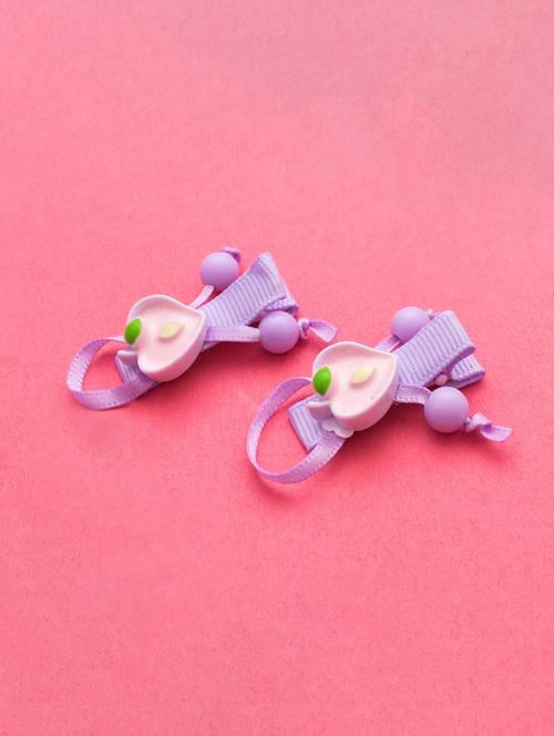 jewelz pair of apple shaped hair clips with multi beads for baby girls - 16542754 - Standard Image - 1