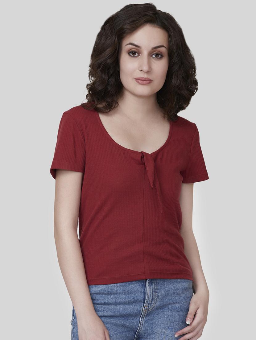 tie knot solid tee - 16543034 - Zoom Image - 1