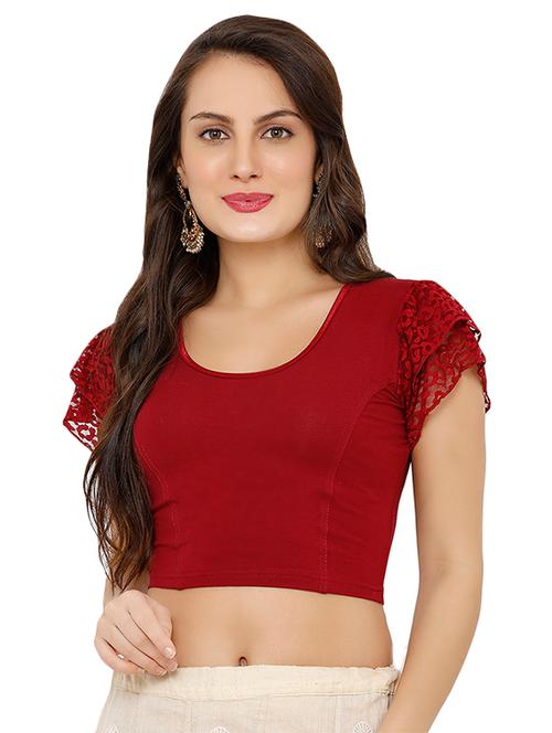 lace solid blouse - 16543691 - Standard Image - 1