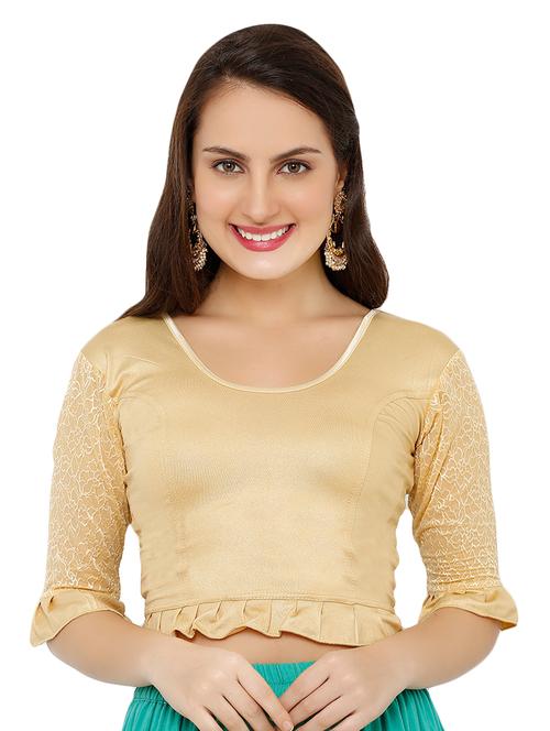 lace solid blouse - 16543693 - Standard Image - 1
