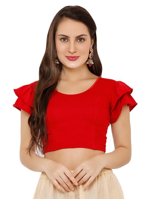 ruffle solid blouse - 16543722 - Standard Image - 1