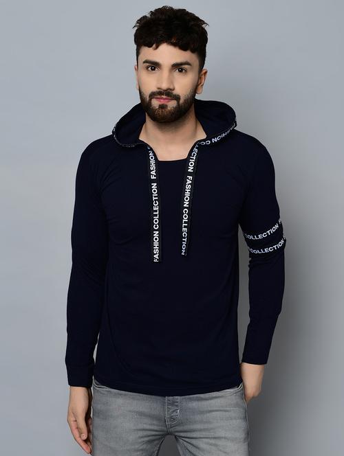 navy blue taped t-shirt - 16544820 - Standard Image - 1